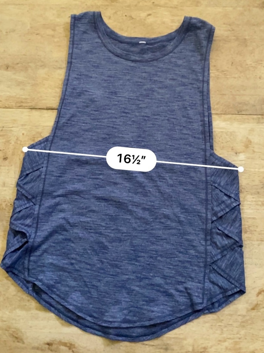 Lululemon Women’s Sz 6/8? Heathered Hero Blue Var-City Muscle Tank - Picture 15 of 16